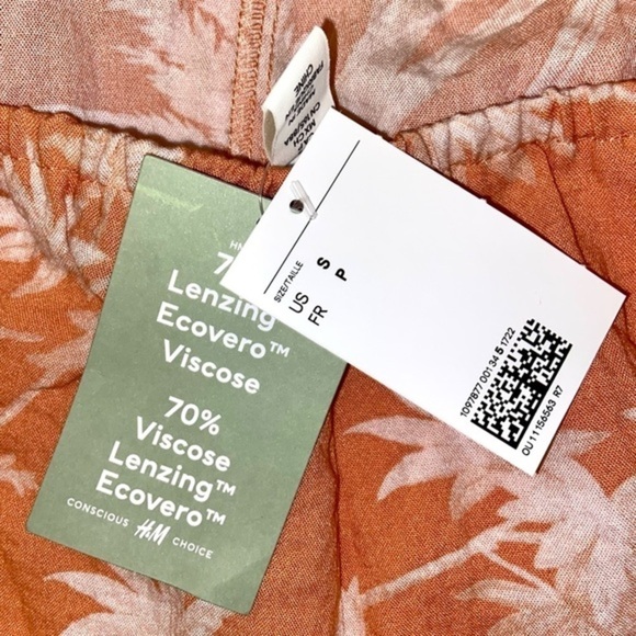 Women’s H&M NWT Wide leg peachy jumpsuit tied at the back soft fabric size small - Picture 6 of 13